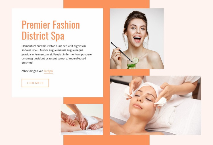 Premier Fashion Spa Website ontwerp