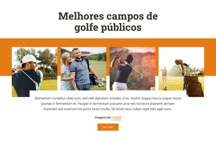Melhores campos de golfe públicos Template CSS