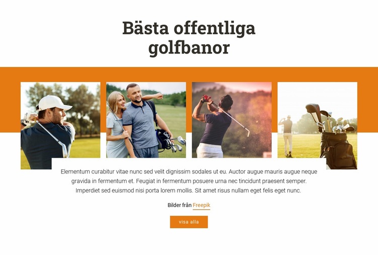 Bästa offentliga golfbanor Hemsidedesign