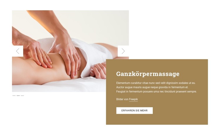 Ganzkörpermassage CSS-Vorlage