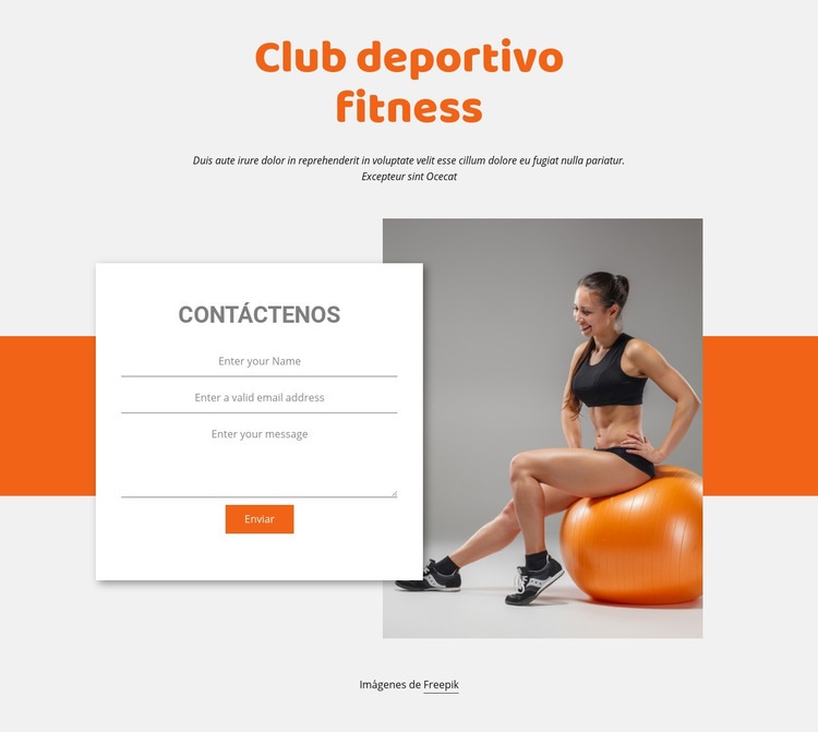 Fitness Sport Club Creador de sitios web HTML