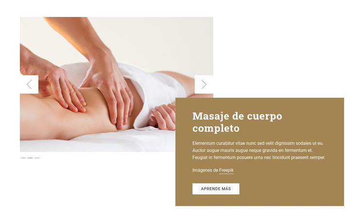 Masaje de cuerpo completo Plantilla de sitio web