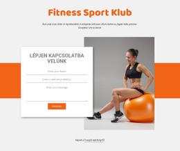 Fitness Sport Club - Ingyenes Webhelysablon