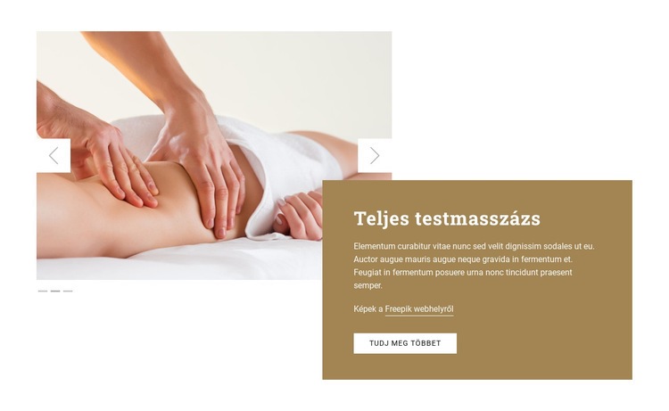 Teljes testmasszázs WordPress Téma