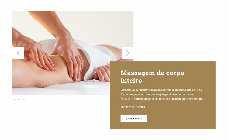 Massagem de corpo inteiro Template Joomla