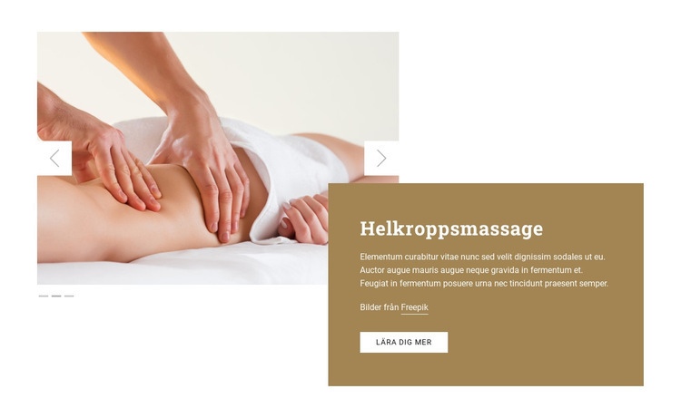 Helkroppsmassage HTML-mall