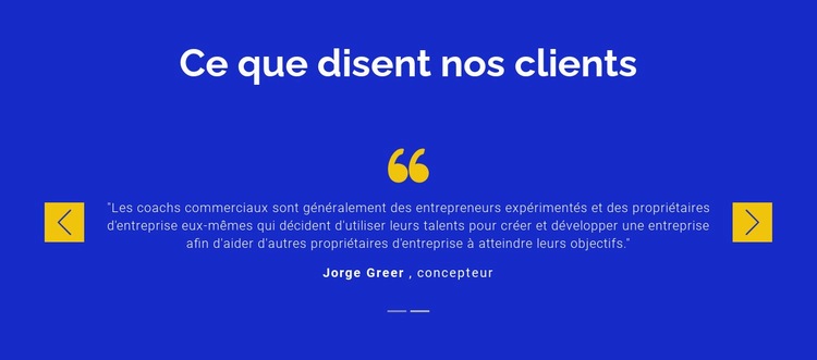 Nous apprécions nos clients Conception de site Web