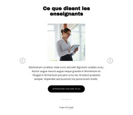 Ce Que Disent Les Enseignants - Meilleure Maquette De Site Web