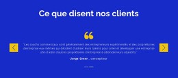 Nous Apprécions Nos Clients