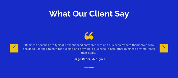 We value our clients Homepage Design