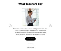 What Teachers Say