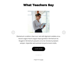 What Teachers Say Joomla Page Builder Free