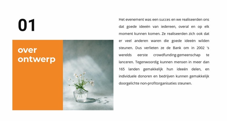 Over kamerontwerp Website mockup