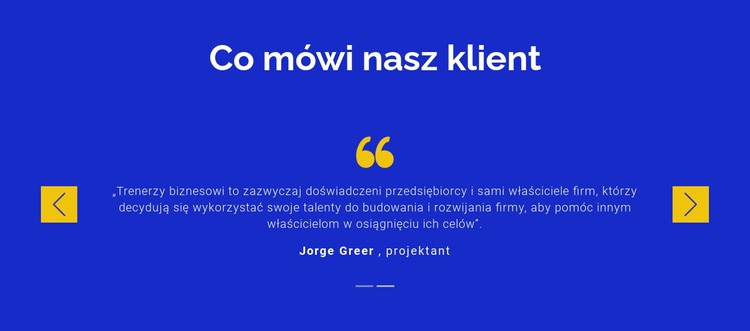 Cenimy naszych klientów Makieta strony internetowej