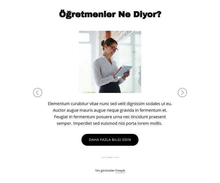 Öğretmenler Ne Diyor? Html Web Sitesi Oluşturucu