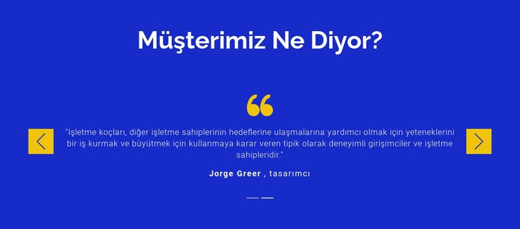 Müşterilerimize değer veriyoruz Html Web Sitesi Oluşturucu