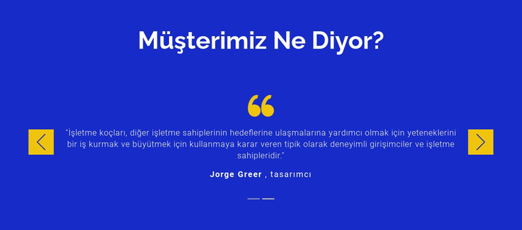 Müşterilerimize değer veriyoruz Web Sitesi Şablonu