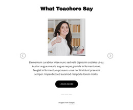 HTML Landing For What Teachers Say