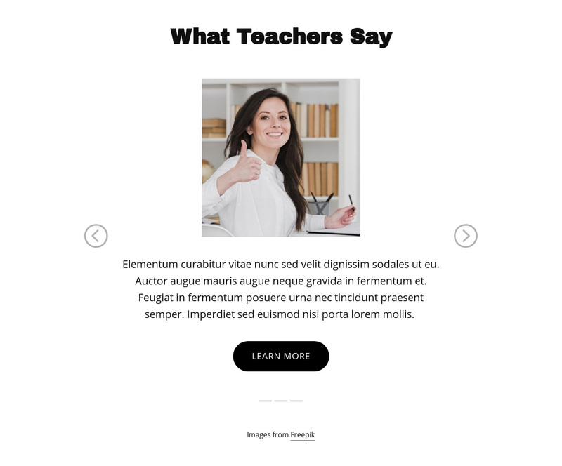 What Teachers Say Web Page Design