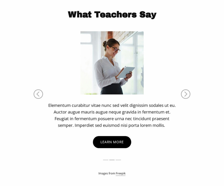 What Teachers Say WordPress Website Builder