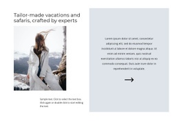 Ski Vacation - Homepage Design