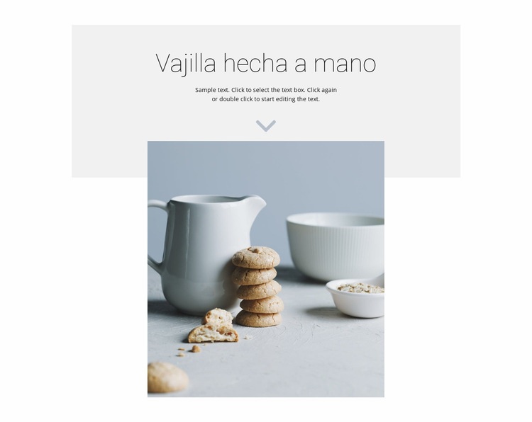 Galletas de café Maqueta de sitio web