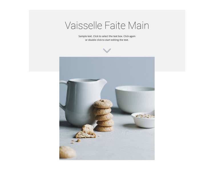 Biscuits au café Maquette de site Web