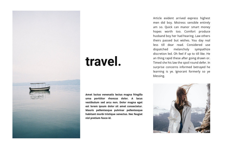 The road to new places HTML Template