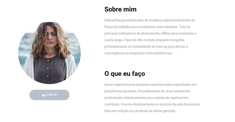 Minhas habilidades no trabalho Modelo HTML5