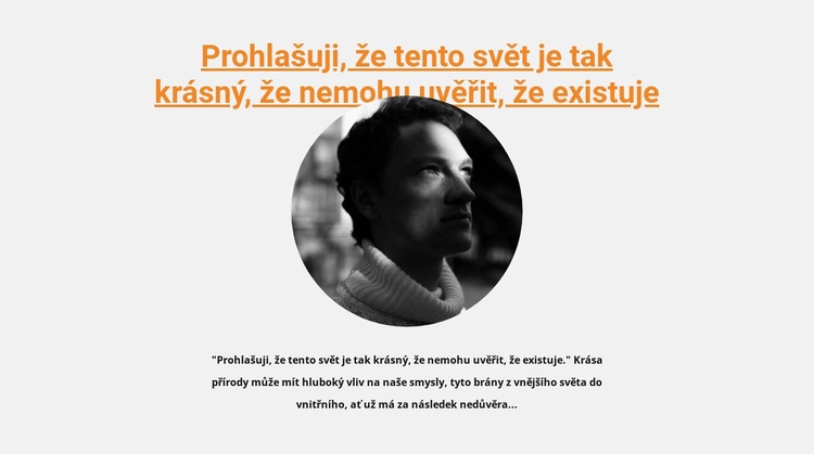 Návrhář o své práci Šablona CSS