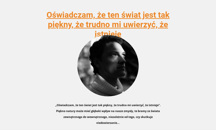 Projektant o swojej pracy Szablon HTML