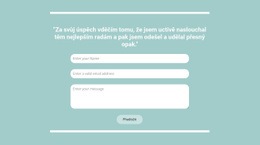 Rychlý Kontakt S Námi – Vlastní Motiv WordPress