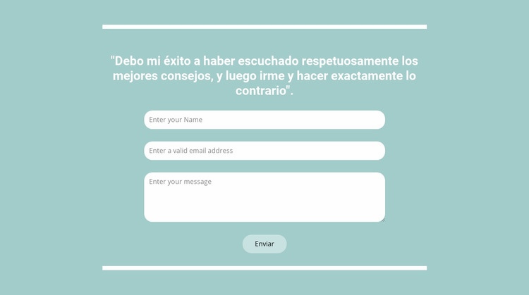 Contacto rápido con nosotros Creador de sitios web HTML