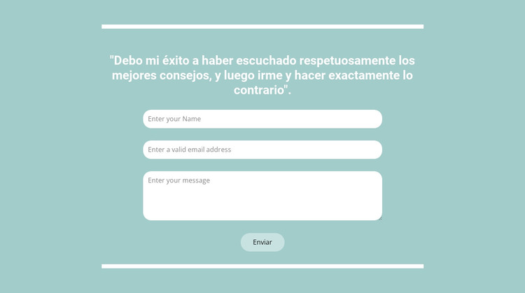 Contacto rápido con nosotros Plantilla HTML