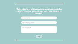 Contacto Rápido Con Nosotros: Plantilla De Sitio Web Sencilla