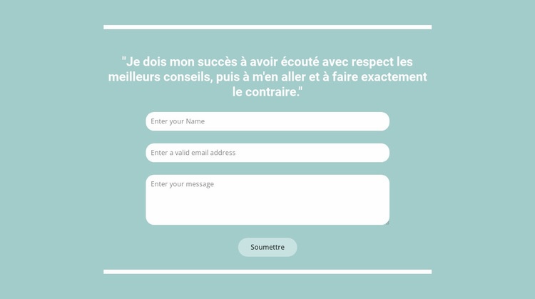 Contact rapide avec nous Créateur de site Web HTML