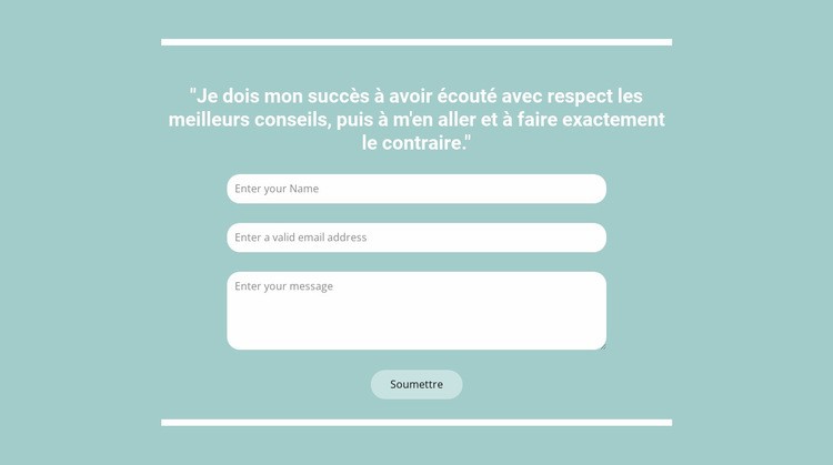 Contact rapide avec nous Modèle