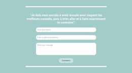 Contact Rapide Avec Nous - Thème WordPress Personnalisé