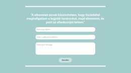 Gyors Kapcsolatfelvétel Velünk – Személyes Sablon