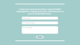 Gyors Kapcsolatfelvétel Velünk – Egyéni WordPress-Téma