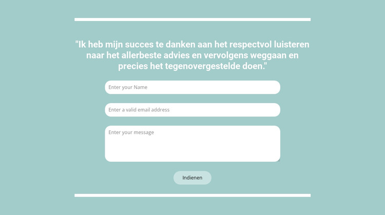 Snel contact met ons HTML-sjabloon