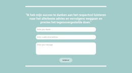 Snel Contact Met Ons - Persoonlijk Sjabloon