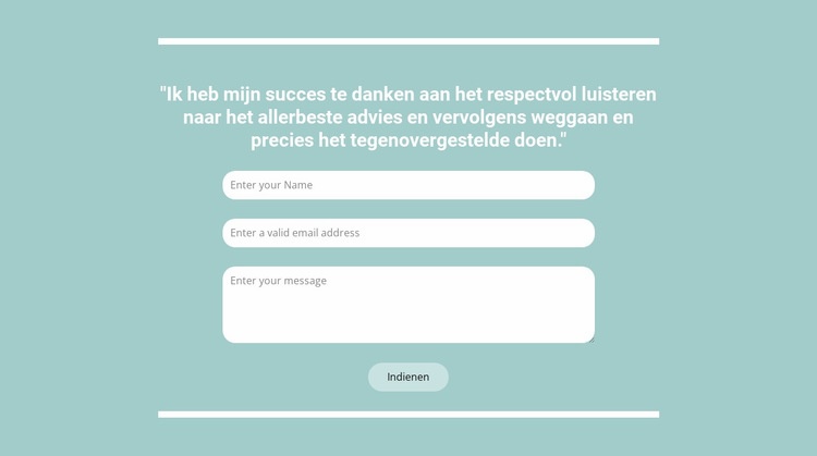 Snel contact met ons Sjabloon