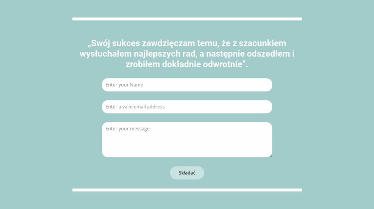 Szybki kontakt z nami Szablony do tworzenia witryn internetowych