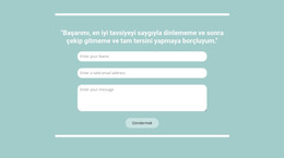 Bizimle Hızlı Iletişim - HTML Sayfası Şablonu