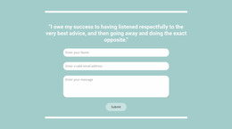 Quick Contact With Us - Create Web Page Mockup