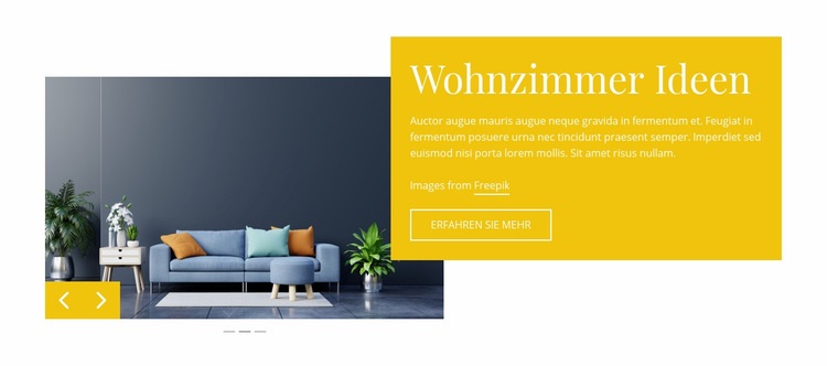 Wohnzimmer Ideen Website Builder-Vorlagen