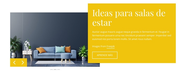 Ideas para salas de estar Página de destino