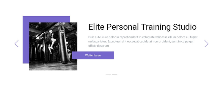 Individuelles Training HTML-Vorlage