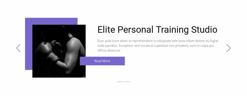 Individual training Elementor Template Alternative